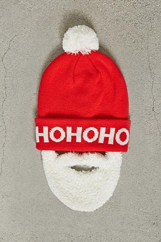 21 Men Men Santa Beard Pom Pom Beanie