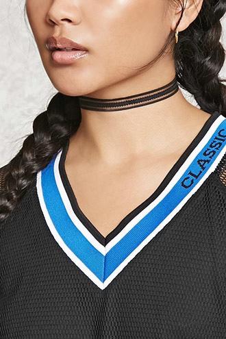 Forever21 Sheer Striped Choker