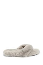 Forever21 Qupid Faux Fur Thong Slippers