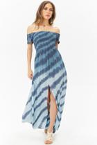 Forever21 Boho Me Tie-dye Off-the-shoulder Maxi Dress