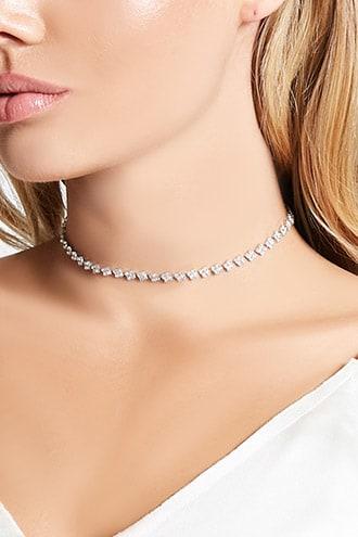 Forever21 Faux Crystal Skinny Choker