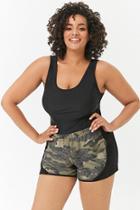 Forever21 Plus Size Camo Contrast Shorts
