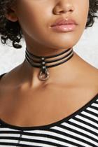 Forever21 O-ring Cutout Faux Leather Choker
