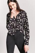Forever21 Boxy Floral Print Shirt