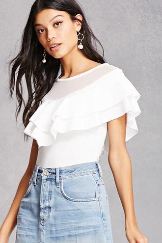Forever21 Ruffled Illusion Top