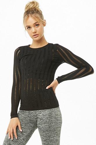 Forever21 Active Sheer Ladder-panel Top
