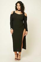Forever21 Plus Women's  Black Plus Size Choker Maxi Dress