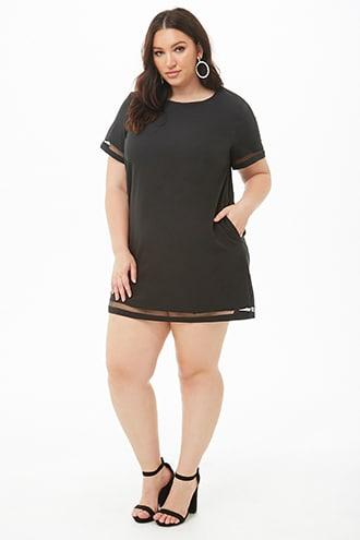 Forever21 Plus Size Mesh-inset Tunic