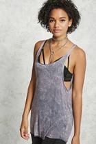 Forever21 Relaxed Raw-cut Tie-dye Top