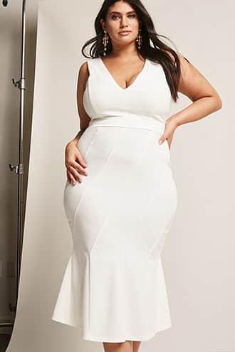 Forever21 Plus Size V-neck Mermaid Dress