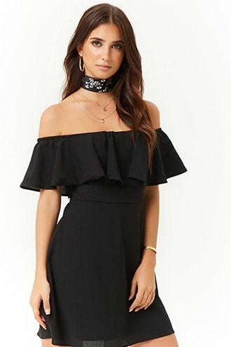 Forever21 Flounce Off-the-shoulder Mini Dress