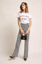 Forever21 Pull-ring Striped Pants