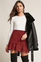 Forever21 Faux Suede Stud Skirt