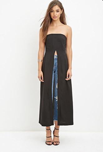 Forever21 Slit Longline Top