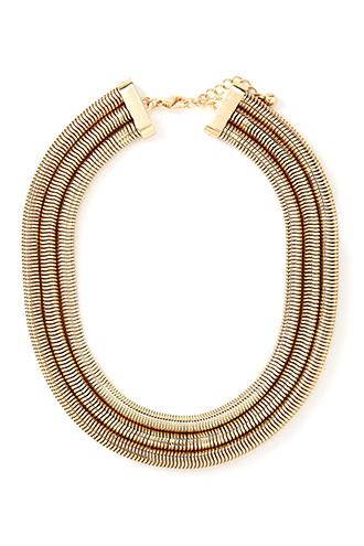 Forever21 Gold Snake Chain Collar Necklace