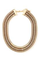 Forever21 Gold Snake Chain Collar Necklace