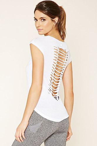 Forever21 Women's  Active Ladder-back Top