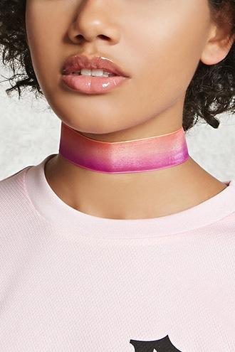 Forever21 Sheer Ombre Ribbon Choker
