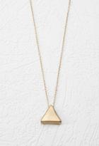 Forever21 Cutout Triangle Pendant Necklace (gold)