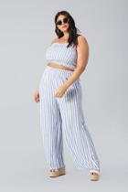 Forever21 Plus Size Pinstriped Palazzo Pants