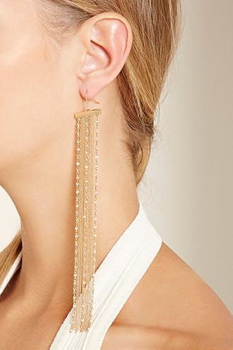 Forever21 Twisted Chain Duster Earrings