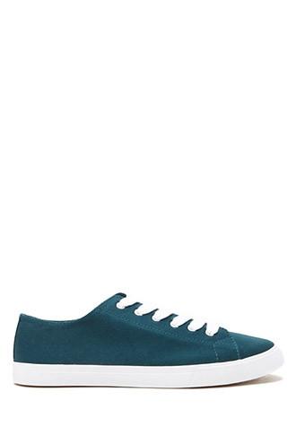 Forever21 Women's  Teal Canvas Plimsolls