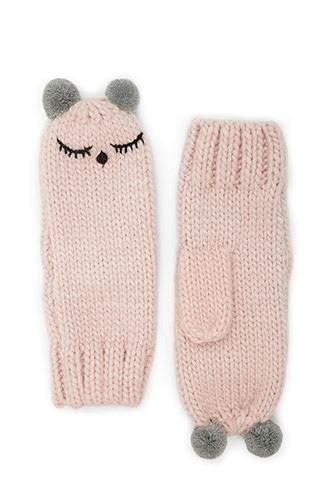 Forever21 Women's  Sleepy Face Mittens