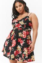 Forever21 Plus Size Floral Fit & Flare Mini Dress