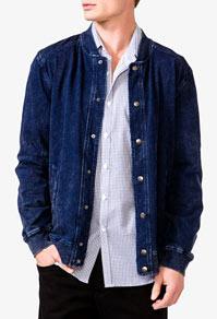 Forever21 Denim Bomber Jacket