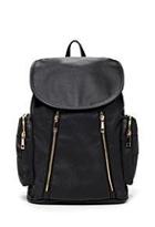 Forever21 Zippered Faux Leather Backpack