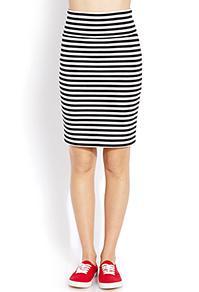 Forever21 Striped Knee-length Skirt