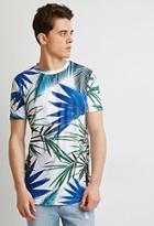 Forever21 Tropical Curved-hem Tee