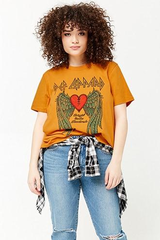 Forever21 Plus Size Def Leppard Graphic Tee