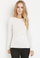 Forever21 Plus Women's  Classic Cotton Tee (cream)