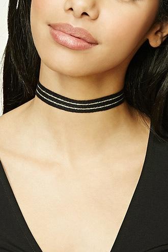 Forever21 Metallic Woven Choker