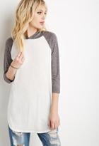 Forever21 Hooded Baseball Tee