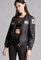 Forever21 Military Patch Bomber Jacket