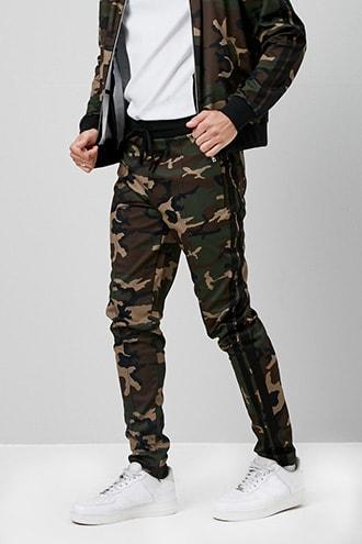 Forever21 Camo Print Zip-ankle Track Pants