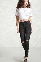 Forever21 Ripped Knee Skinny Jeans