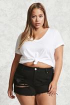 Forever21 Plus Size Distressed Shorts
