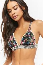 Forever21 Quintsoul Floral Crochet Bikini Top