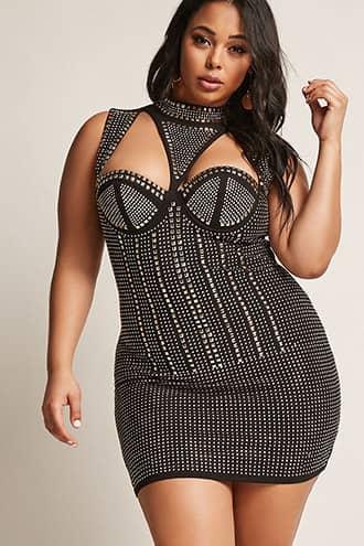 Forever21 Plus Size Studded Bodycon Dress