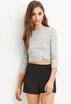 Forever21 Marled Knit Belted Top