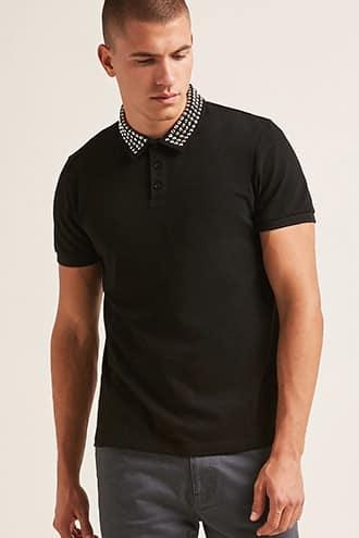 Forever21 Studded Polo Shirt