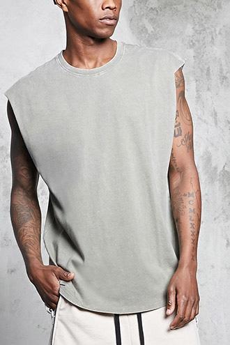 Forever21 Curved Hem Muscle Tee