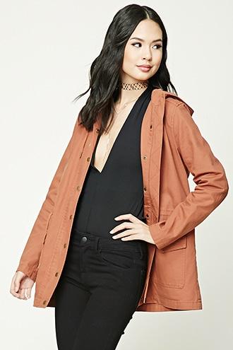 Forever21 Canvas Drawstring Parka