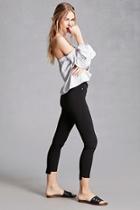 Forever21 Stretch-knit Raw-cut Pants