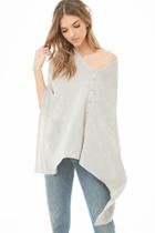 Forever21 Off-the-shoulder Button Poncho