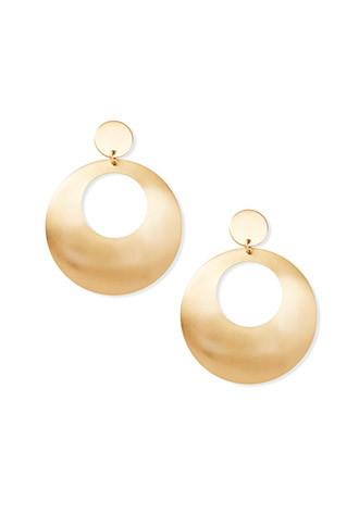 Forever21 Cutout Circle Drop Earrings