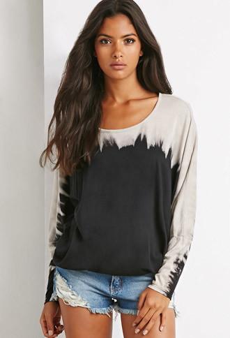 Forever21 Tie-dye Dolman Sleeve Top